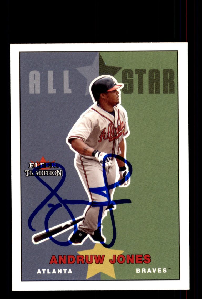 Signed Baseball Card Auto Andruw Jones 2003 Fleer Tradition #U252 Atlanta Braves