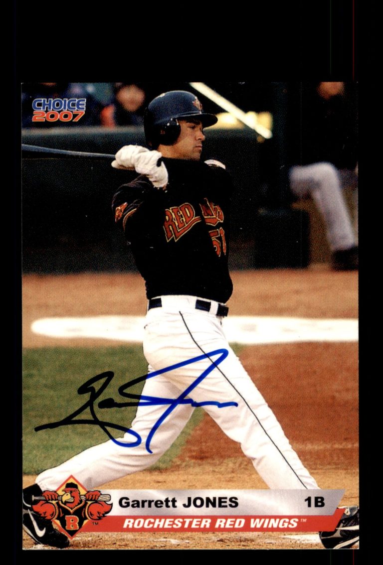 Signed Baseball Card Auto Garrett Jones 2007 Choice Rochester Red Wings