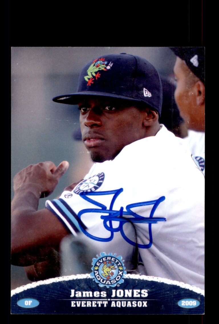 Signed Baseball Card Auto James Jones 2009 Grandstand Everett AquaSox