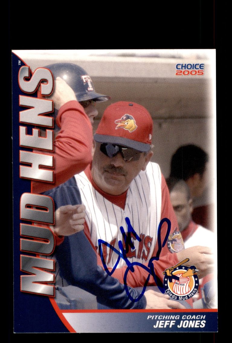 Signed Baseball Card Auto Jeff Jones 2005 Choice Toledo Mud Hens