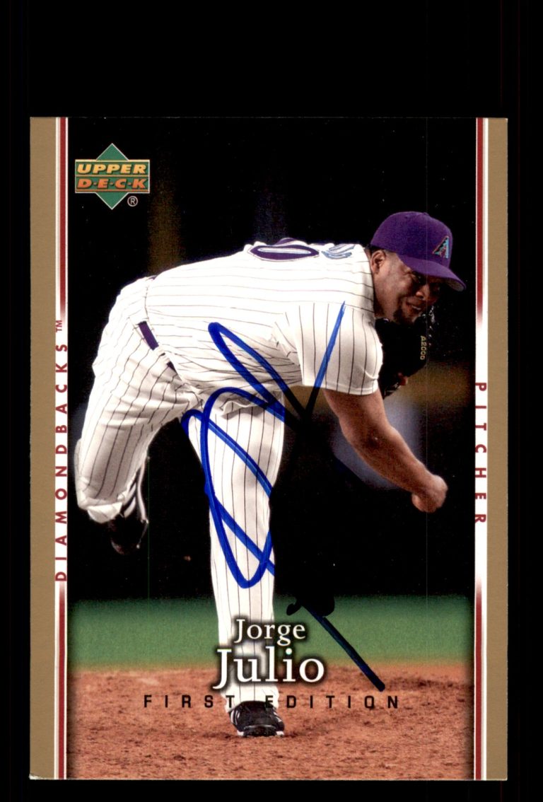 Signed Baseball Card Auto Jorge Julio 2007 Upper Deck First Edition #175