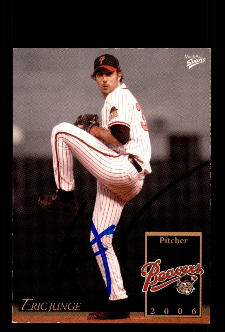 Signed Baseball Card Auto Eric Junge 2006 MultiAd Portland Beavers