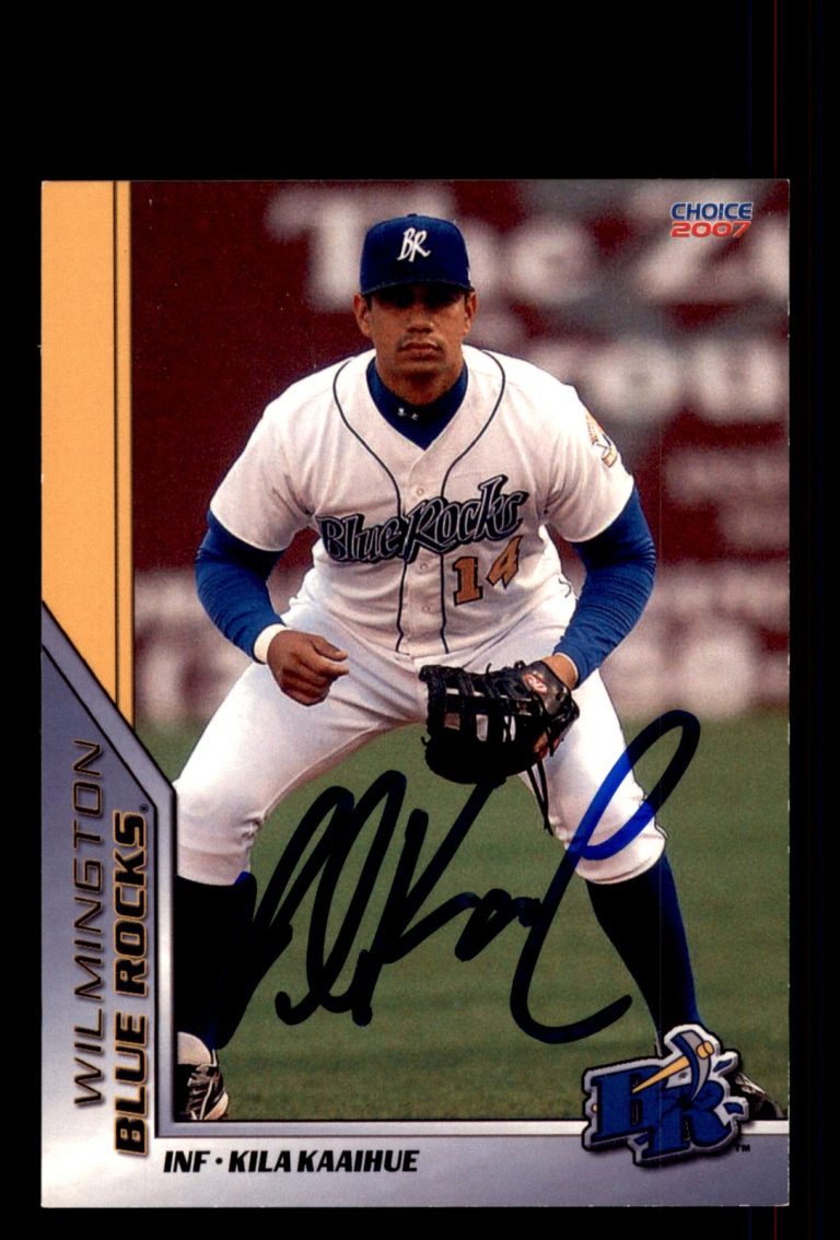 Signed Baseball Card Auto Kila Kaaihue 2007 Choice Wilmington Blue Rocks