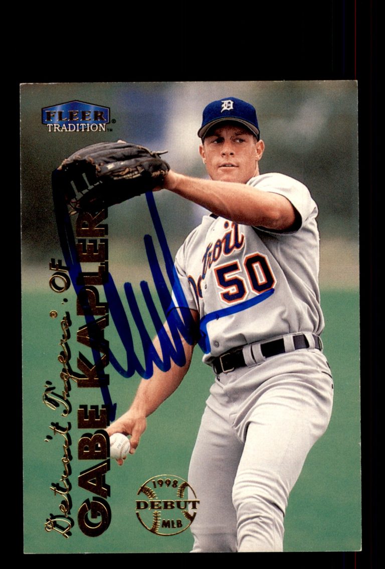 Signed Baseball Card Auto Gabe Kapler 1999 Fleer Tradition #215 Detroit Tigers