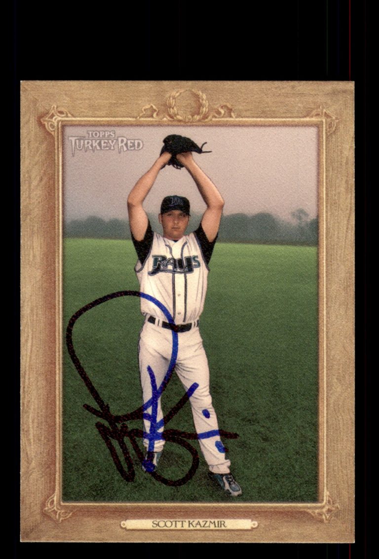 Signed Baseball Card Auto Scott Kazmir 2007 Topps Turkey Red #134 Devil Rays