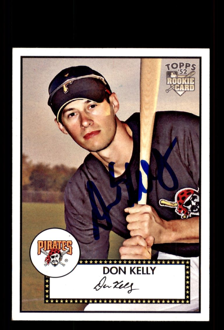 Signed Baseball Card Auto Don Kelly 2007 Topps Rookie 52 #47 Pittsburgh Pirates