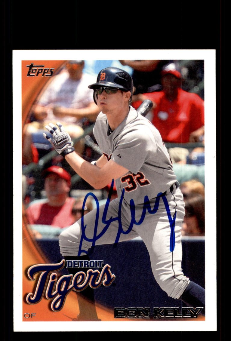 Signed Baseball Card Auto Don Kelly 2010 Topps Update #US-297 Detroit Tigers