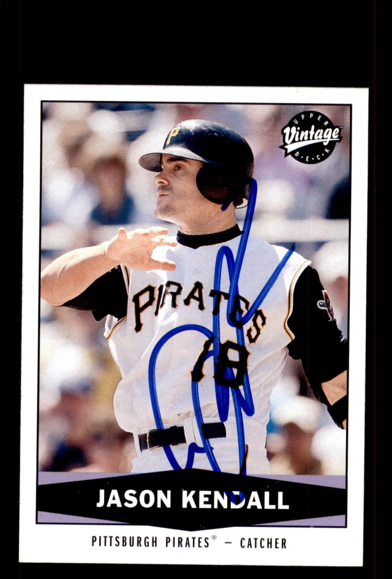 Signed Baseball Card Auto Jason Kendall 2004 Upper Deck Vintage #100 Pirates