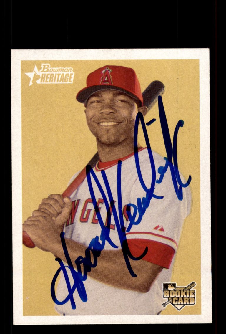 Signed Baseball Card Auto Howie Kendrick 2006 Bowman Heritage #277 Angels