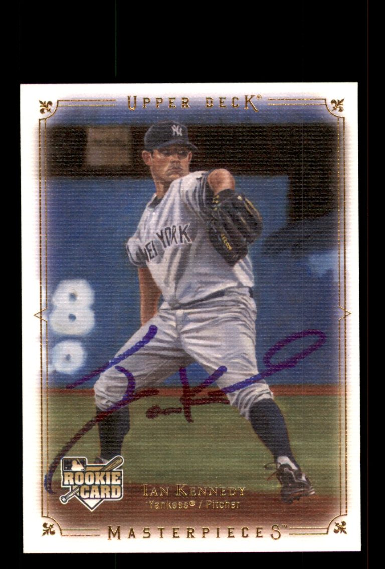 Signed Baseball Card Auto Ian Kennedy 2008 Upper Deck Masterpieces #58 Yankees