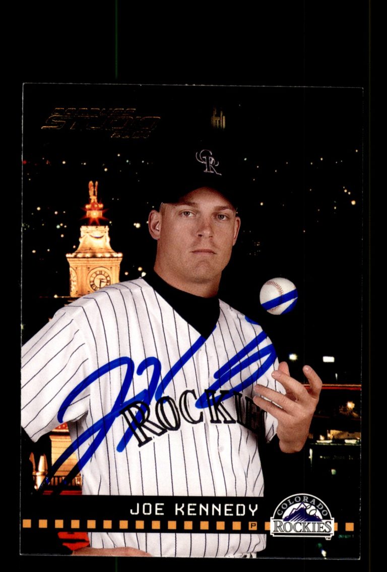 Signed Baseball Card Auto Joe Kennedy 2004 Donruss Studio #70 Colorado Rockies