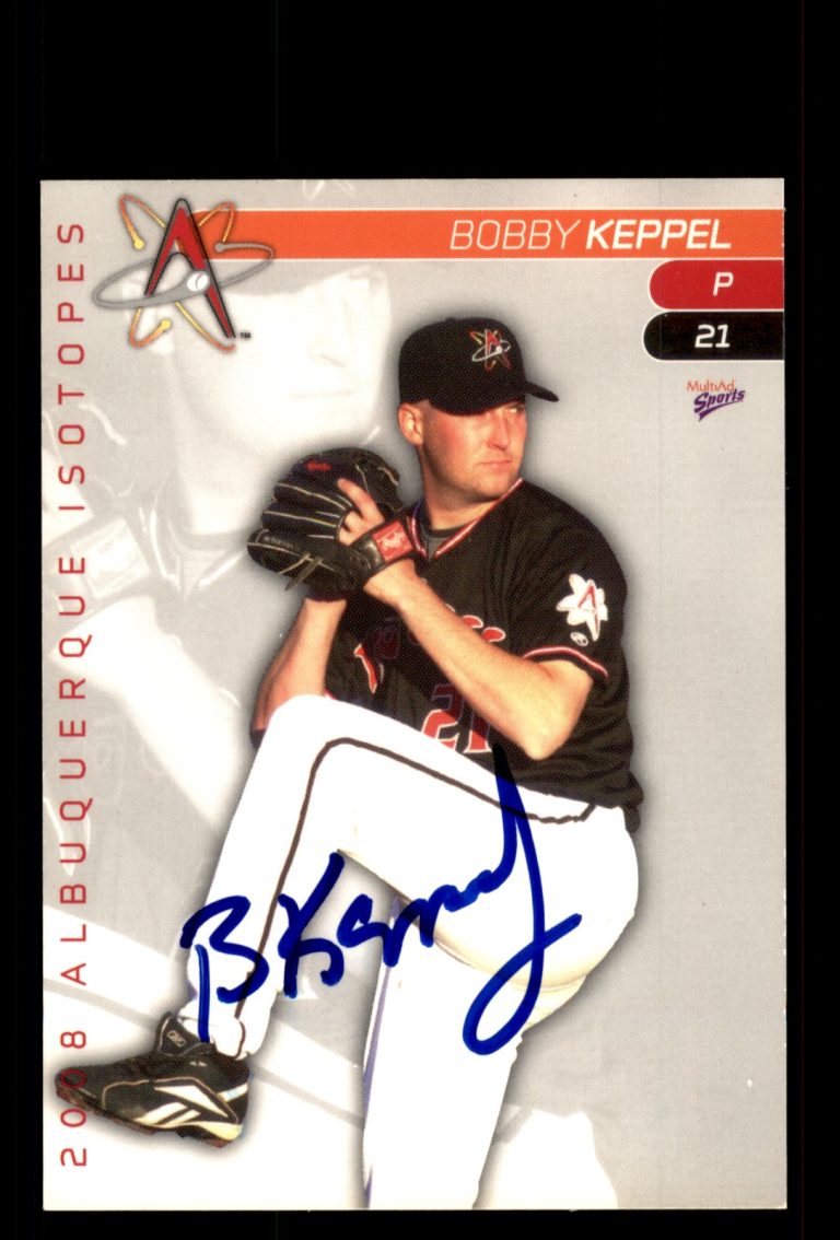 Signed Baseball Card Auto Bobby Keppel 2008 MultiAd Albuquerque Isotopes