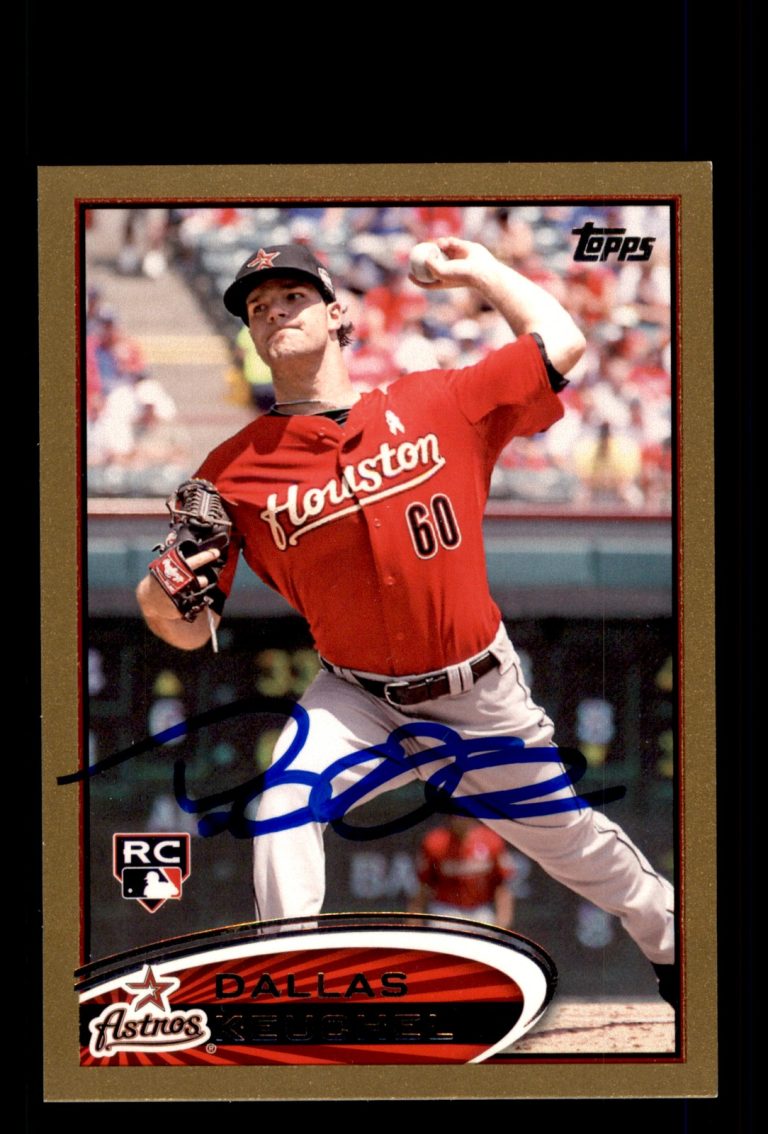 Signed Baseball Card Auto Dallas Keuchel 2012 Topps Update #US188 Astros Gold RC