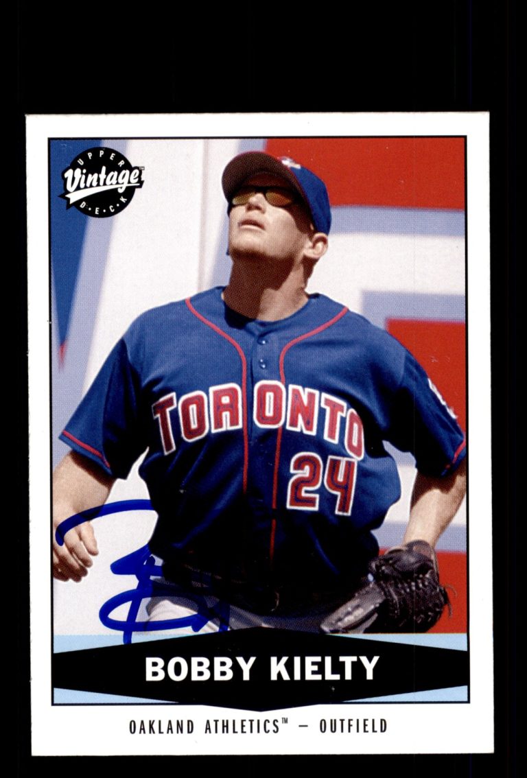 Signed Baseball Card Auto Bobby Kielty 2004 Upper Deck Vintage #243