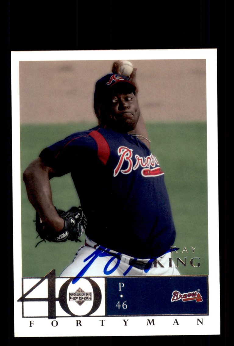 Signed Baseball Card Auto Ray King 2003 Upper Deck 40-Man #406 Atlanta Braves