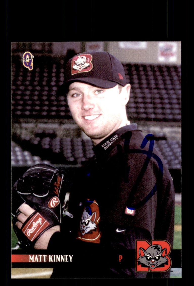 Signed Baseball Card Auto Matt Kinney 2000 New Britain Rock Cats