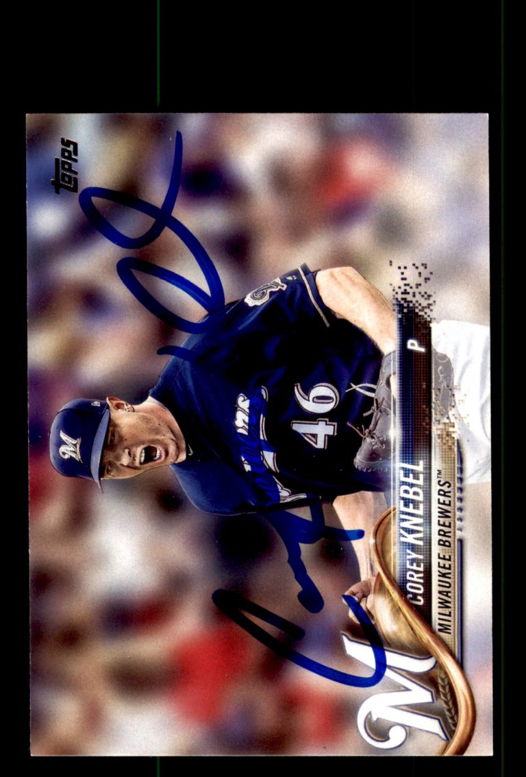 Signed Baseball Card Auto Corey Knebel 2018 Topps #214 Milwaukee Brewers