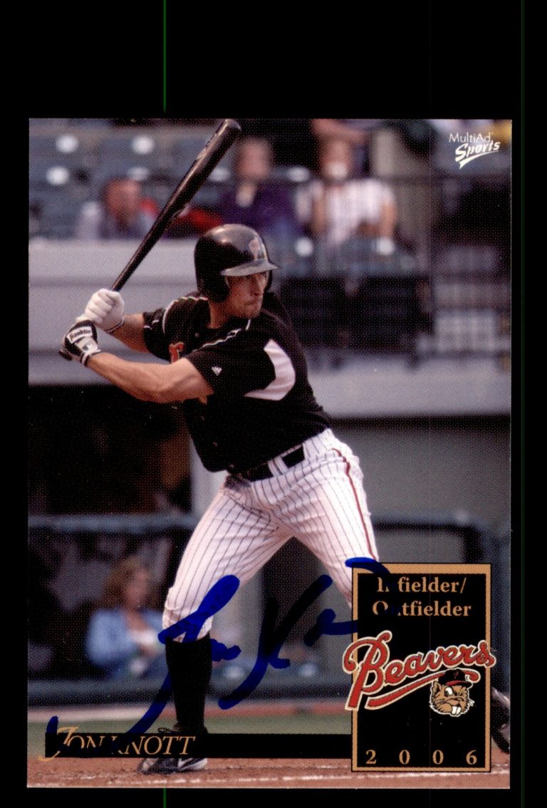 Signed Baseball Card Auto Jon Knott 2006 MultiAd Portland Beavers