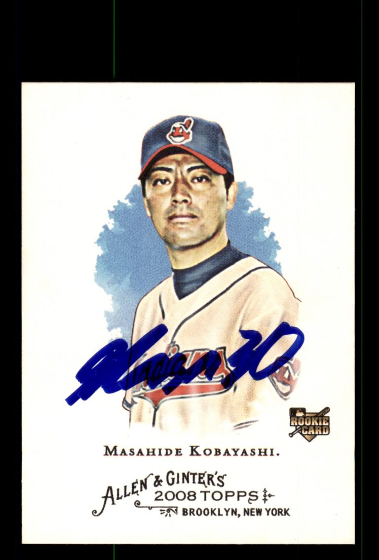 Signed Baseball Card Auto Masahide Kobayashi 2008 Topps Allen & Ginter #83