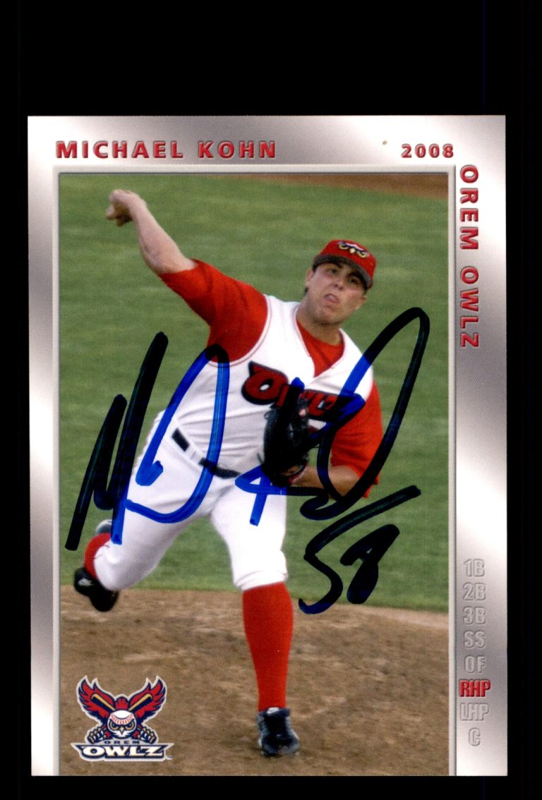 Signed Baseball Card Auto Michael Kohn 2008 Grandstand Orem Owlz