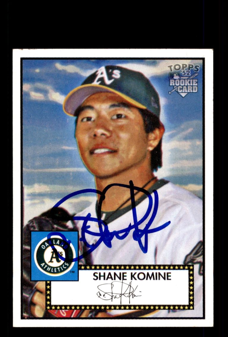 Signed Baseball Card Auto Shane Komine 2006 Topps '52 Rookies #178 Oakland A's