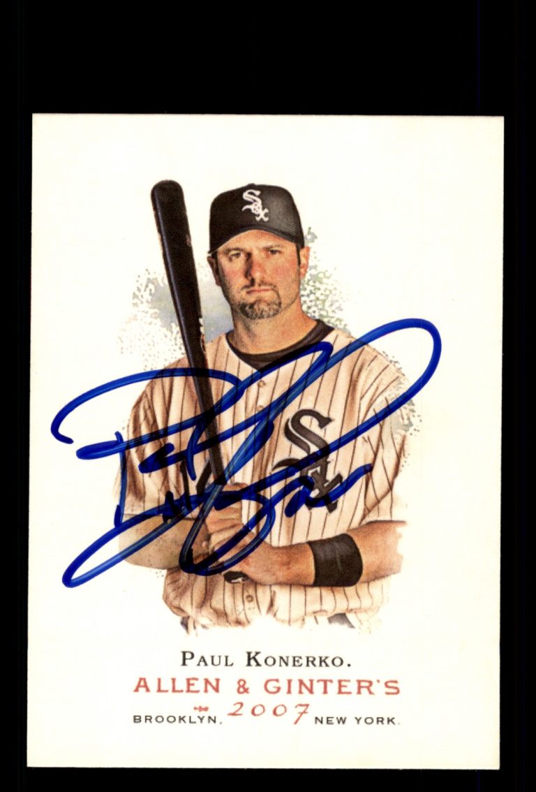 Signed Baseball Card Auto Paul Konerko 2007 Topps Allen & Ginter #132 White Sox