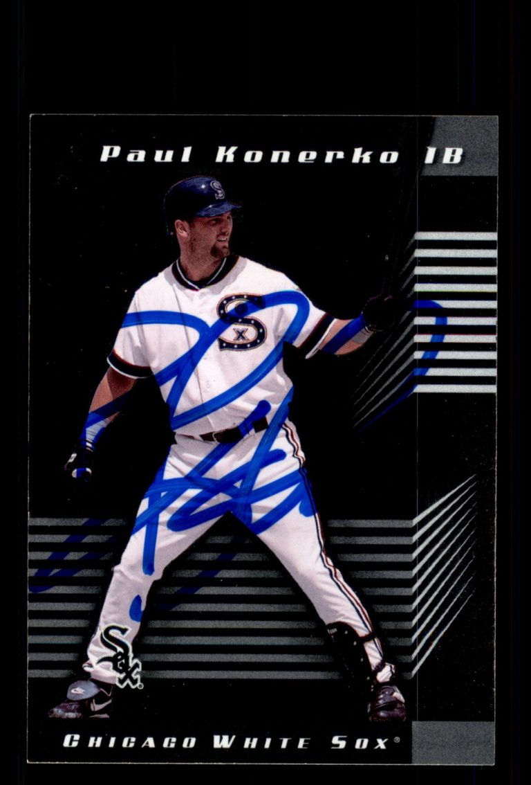 Signed Baseball Card Auto Paul Konerko 2001 Leaf Limited #120 Chicago White Sox