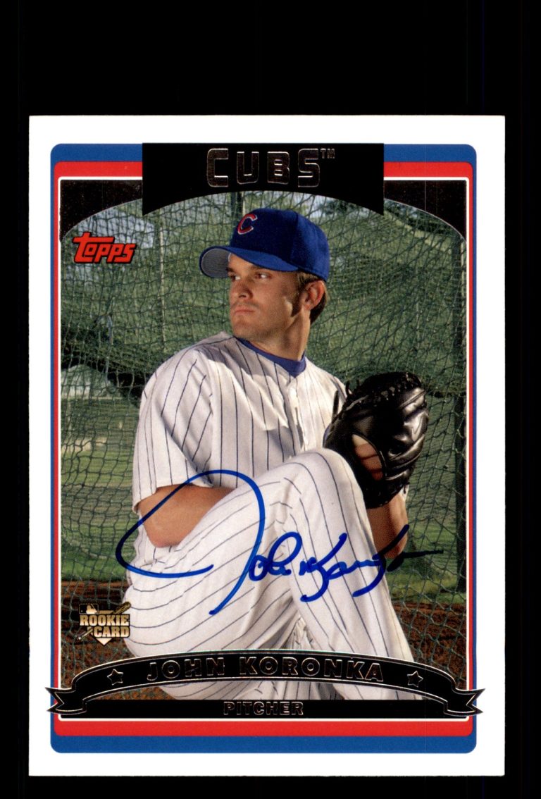 Signed Baseball Card Auto John Koronka 2006 Topps #312 Chicago Cubs