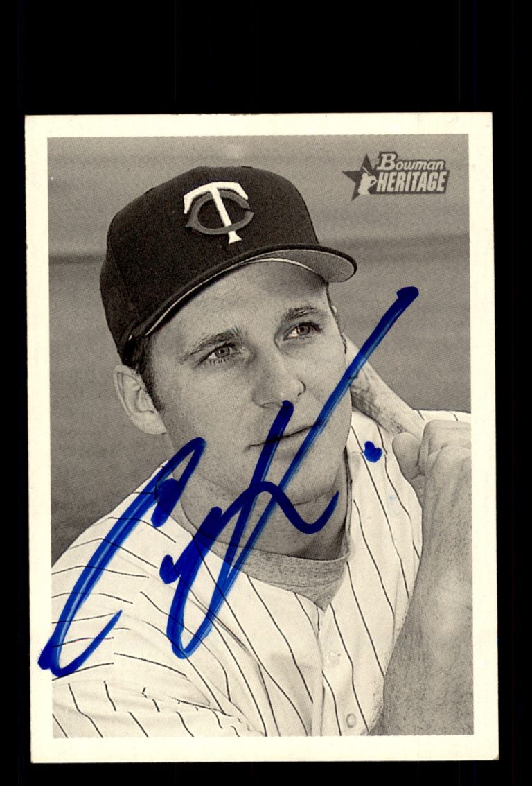 Signed Baseball Card Auto Corey Koskie 2001 Bowman Heritage #140 Minnesota Twins