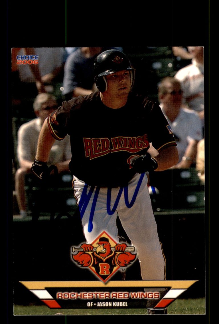 Signed Baseball Card Auto Jason Kubel 2006 Choice Rochester Red Wings