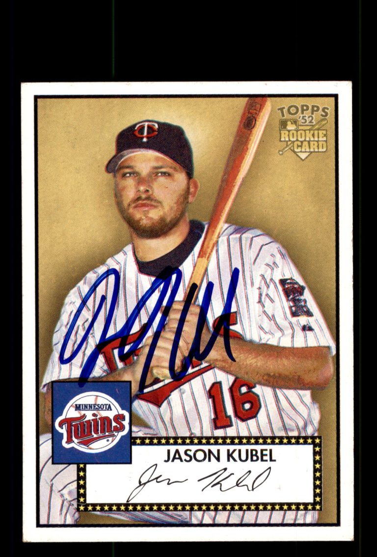 Signed Baseball Card Auto Jason Kubel 2006 Topps '52 Rookies #109 Twins