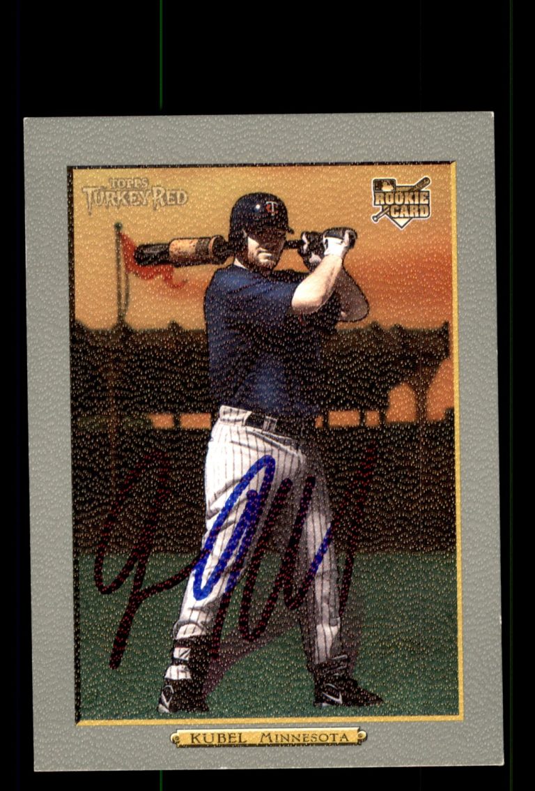 Signed Baseball Card Auto Jason Kubel 2006 Topps Turkey Red #621 Minnesota Twins