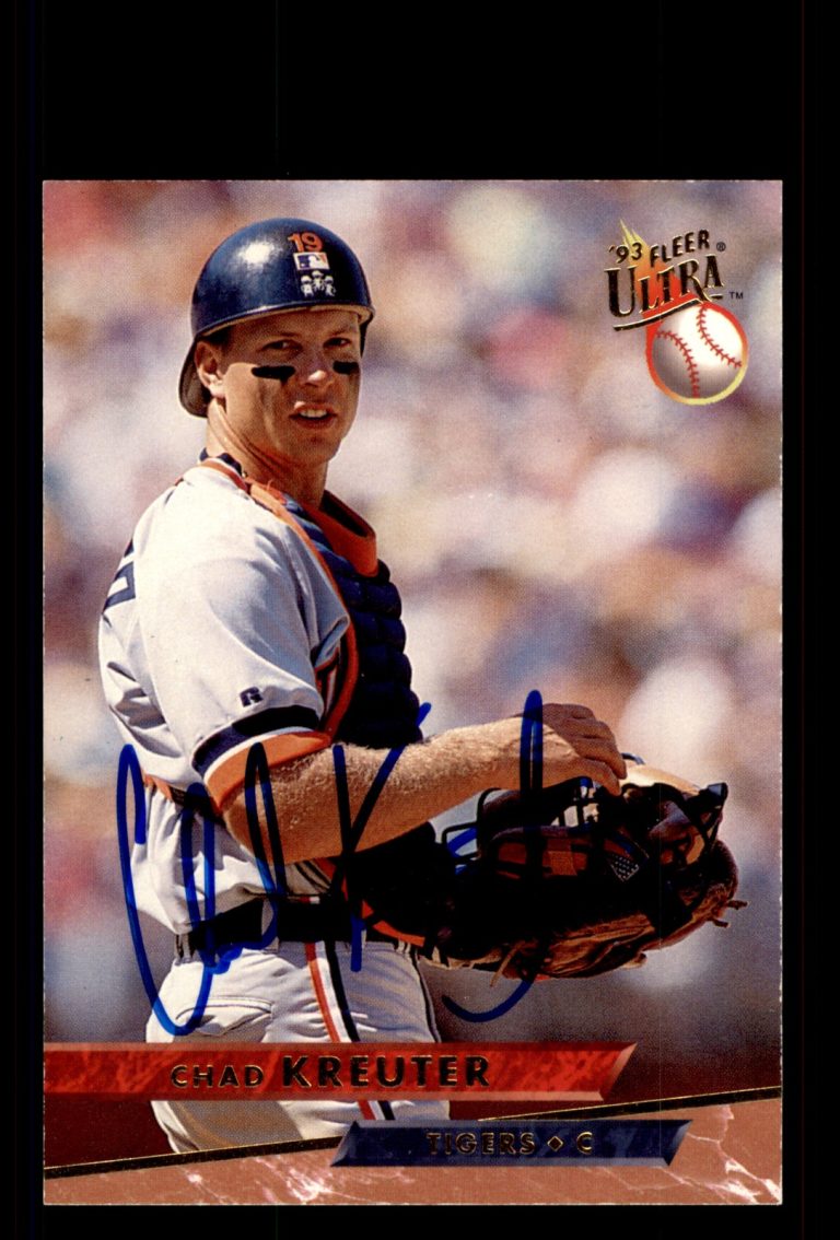 Signed Baseball Card Auto Chad Kreuter 1993 Ultra #201 Detroit Tigers