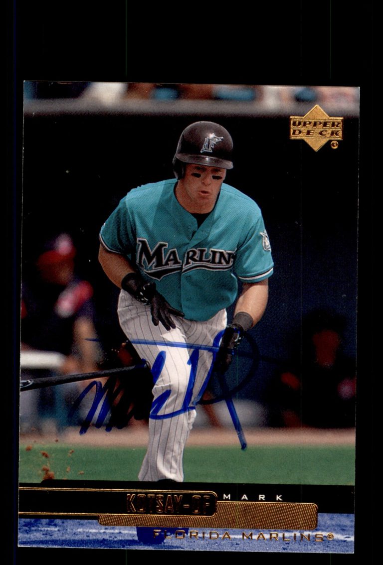 Signed Baseball Card Auto Mark Kotsay 2000 Upper Deck #392 Florida Marlins