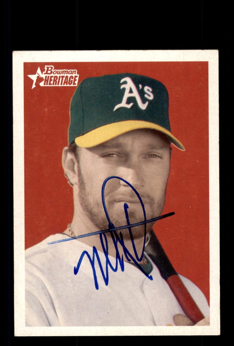 Signed Baseball Card Auto Mark Kotsay 2006 Bowman Heritage #49 Oakland Athletics