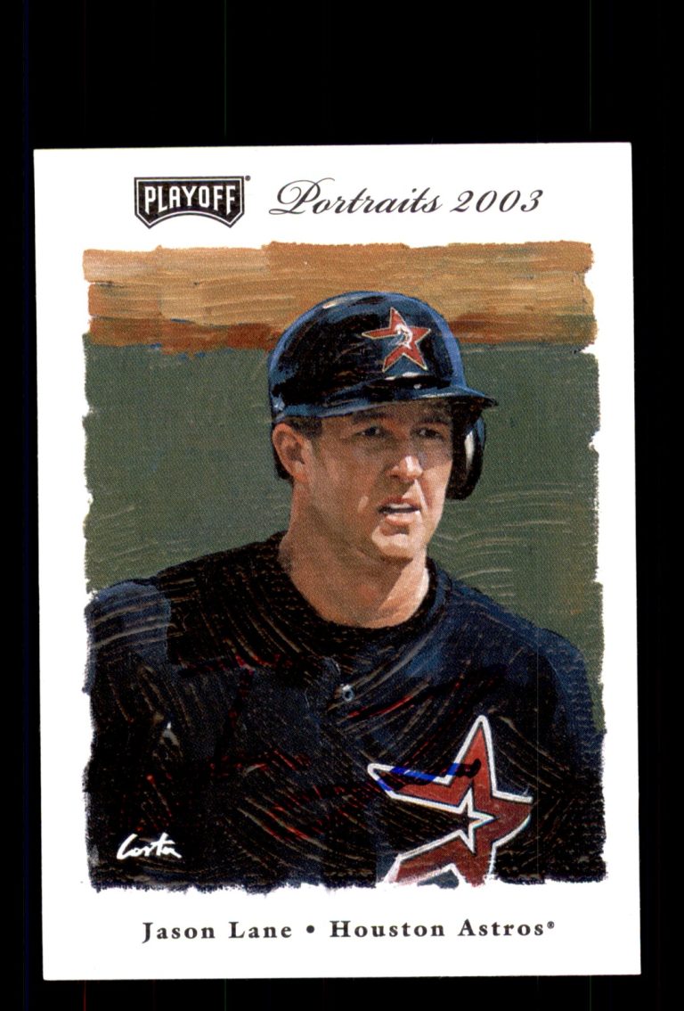 Signed Baseball Card Auto Jason Lane 2003 Playoff Portraits #97 Houston Astros