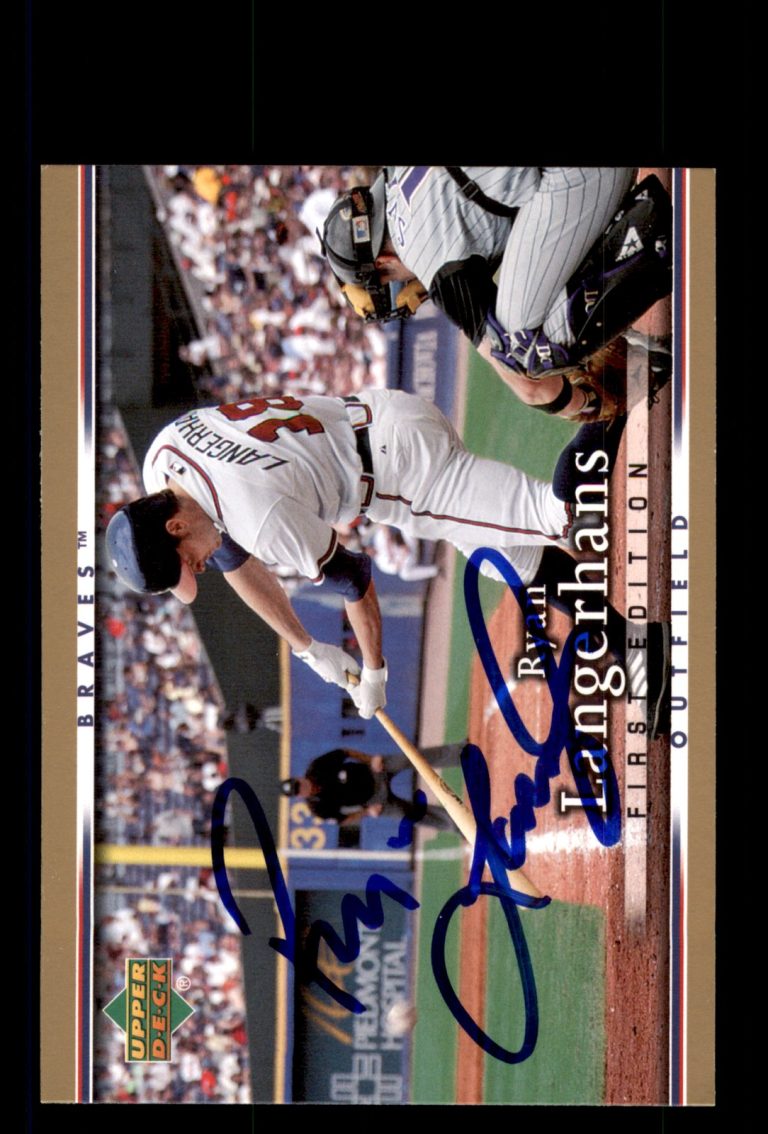 Signed Baseball Card Auto Ryan Langerhans 2007 Upper Deck First Edition #180