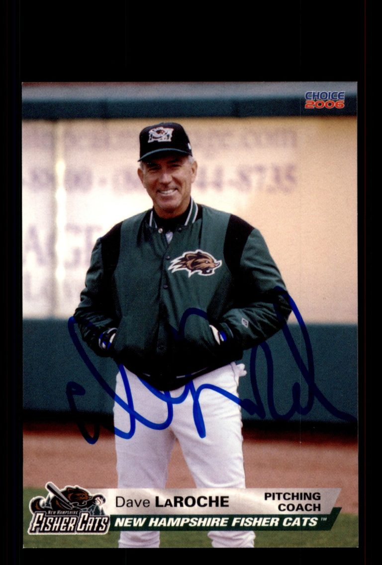 Signed Baseball Card Auto Dave LaRoche 2006 Choice New Hampshire Fisher Cats
