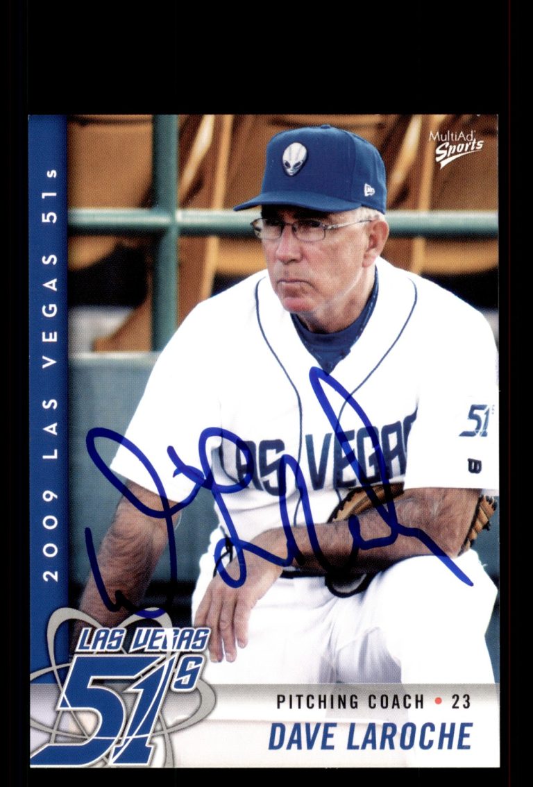 Signed Baseball Card Auto Dave LaRoche 2009 MultiAd Las Vegas 51s