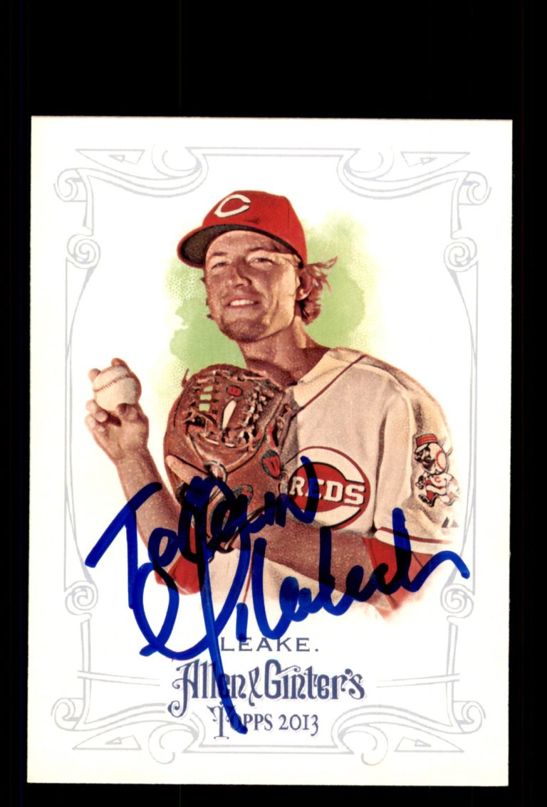 Signed Baseball Card Auto Mike Leake 2013 Allen & Ginter #240 Cincinnati Reds
