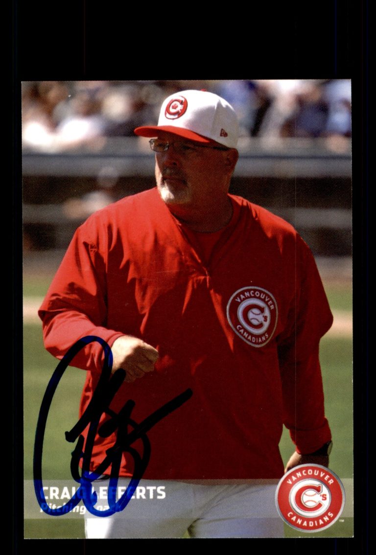 Signed Baseball Card Auto Craig Lefferts 2010 Grandstand Vancouver Canadians