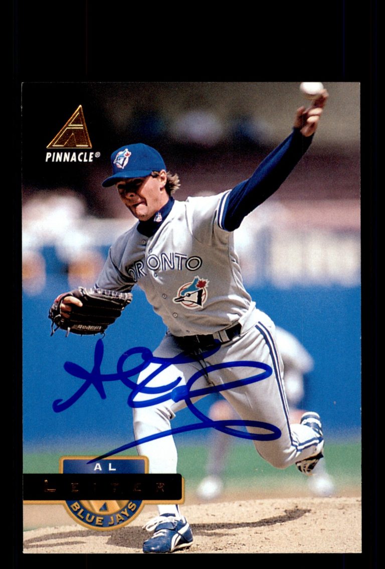 Signed Baseball Card Auto Al Leiter 1994 Pinnacle #334 Toronto Blue Jays