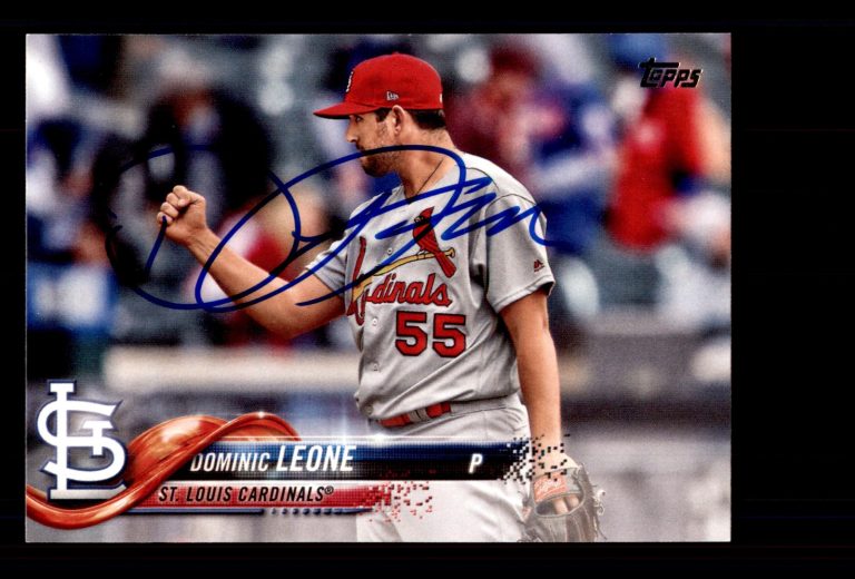 Signed Baseball Card Auto Dominic Leone 2018 Topps #US223 St. Louis Cardinals