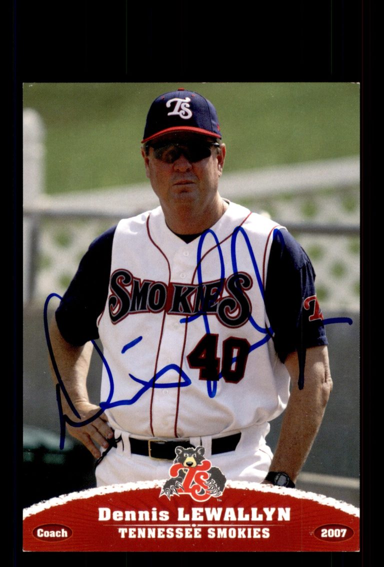 Signed Baseball Card Auto Dennis Lewallyn 2007 Grandstand Tennessee Smokies