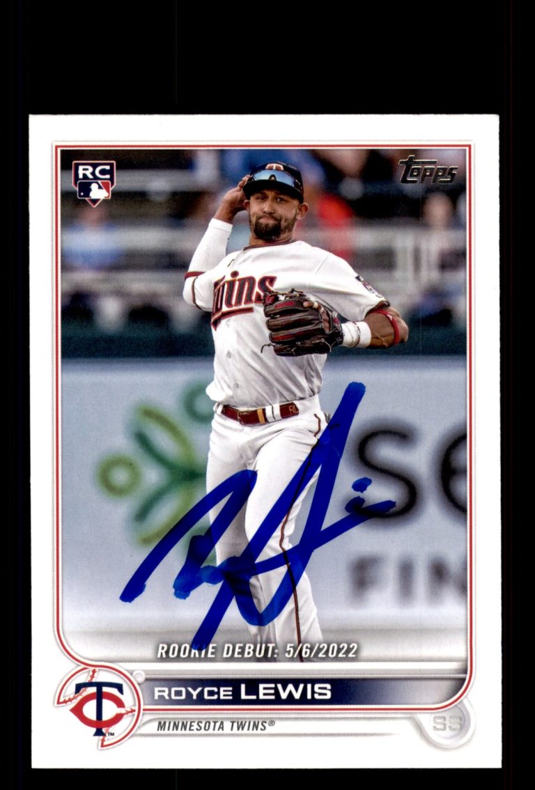 Signed Baseball Card Auto Royce Lewis 2022 Topps Update #US149 Minnesota Twins