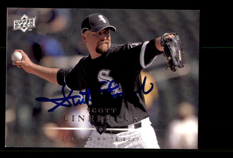 Signed Baseball Card Auto Scott Linebrink 2008 Upper Deck #453 Chicago White Sox