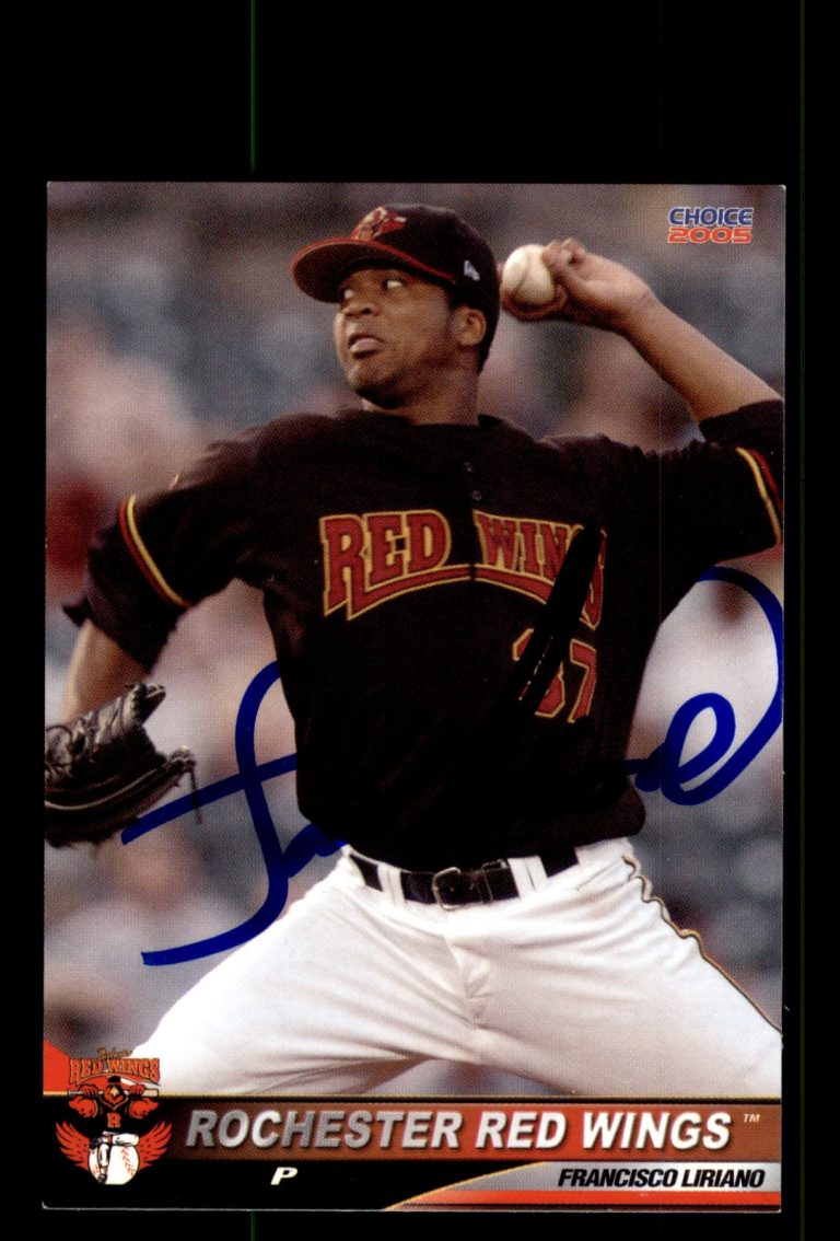 Signed Baseball Card Auto Francisco Liriano 2005 Choice Rochester Red Wings