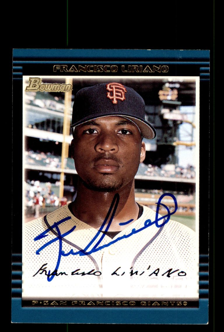 Signed Baseball Card Auto Francisco Liriano 2002 Bowman #BDP147 Giants