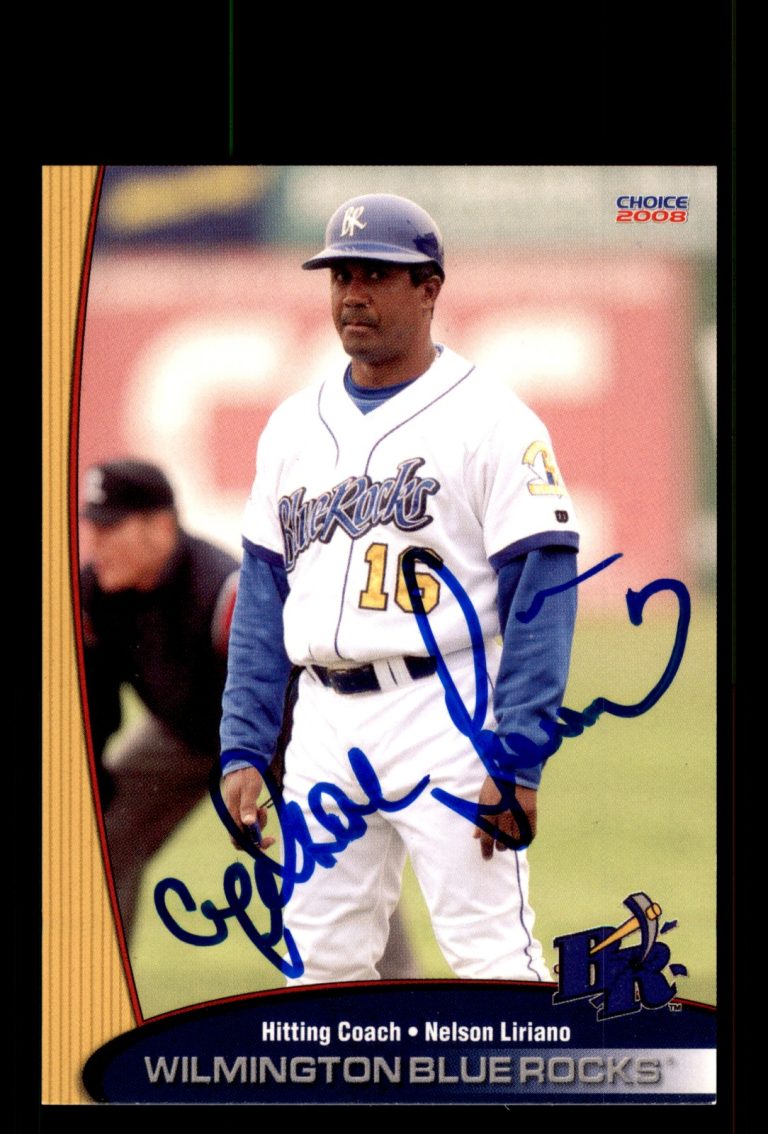 Signed Baseball Card Auto Nelson Liriano 2008 Choice Wilmington Blue Rocks