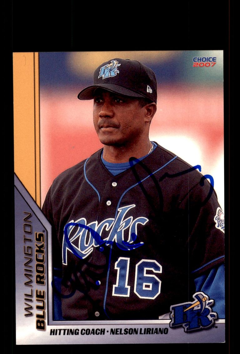 Signed Baseball Card Auto Nelson Liriano 2007 Choice Wilmington Blue Rocks